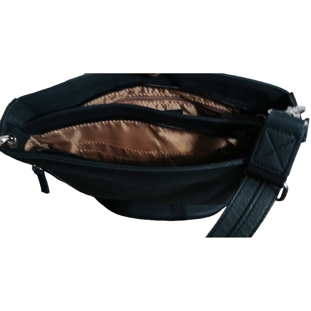 Gun Tote'n Mamas Women Bucket Tote Black Tumbled Leather GTM-19/BK Concealed - Picture 12 of 16